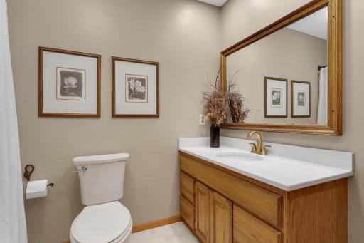 Primary suite with a full, well-appointed bath.
