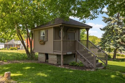 When the owner is a contractor, he builds this adorable custom playhouse for the grandkids!