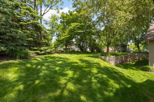 Built-in irrigation system for a lush, well-maintained lawn.