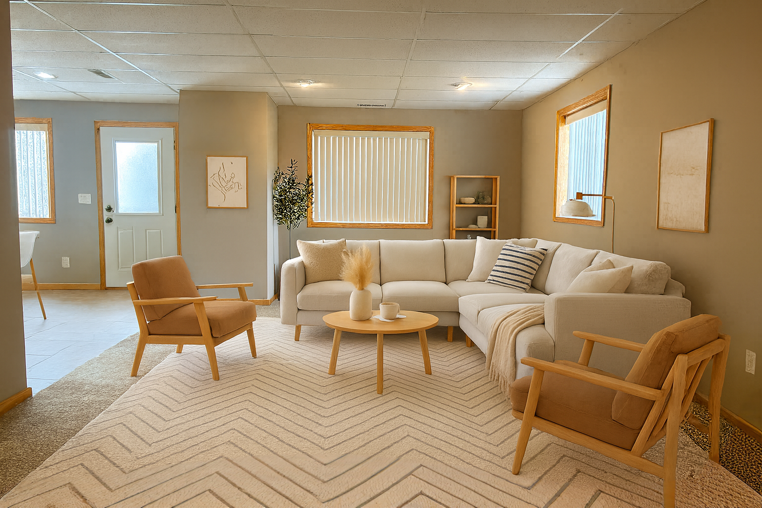 Virtually Staged LL Living Room