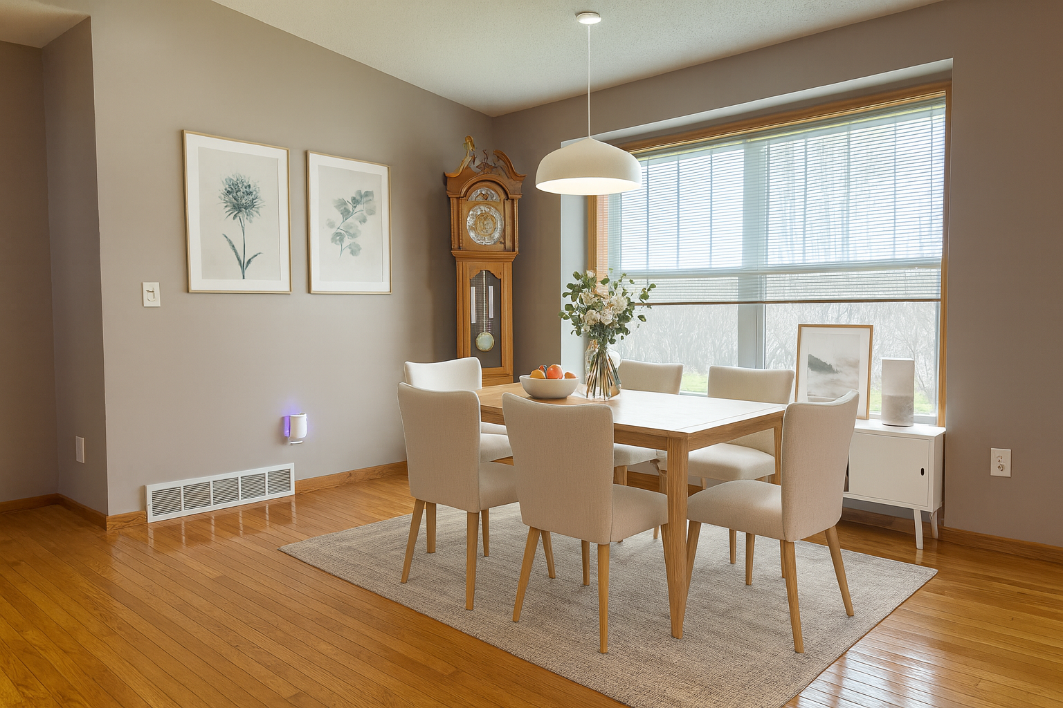 Virtually Staged Dining Room