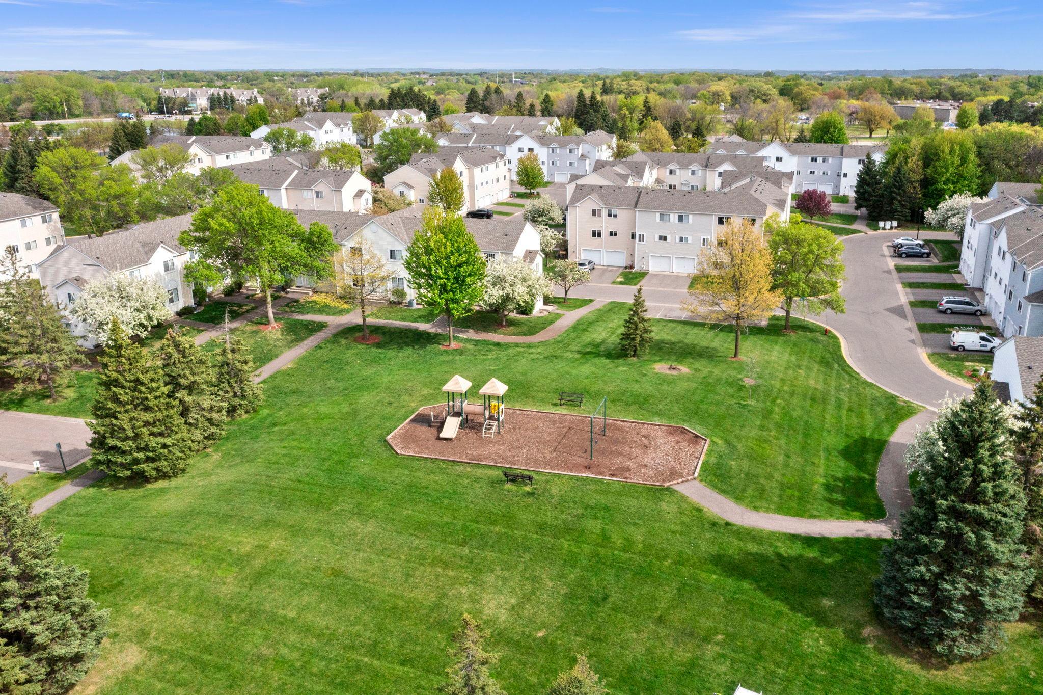This green space and kids playground is within the complex.