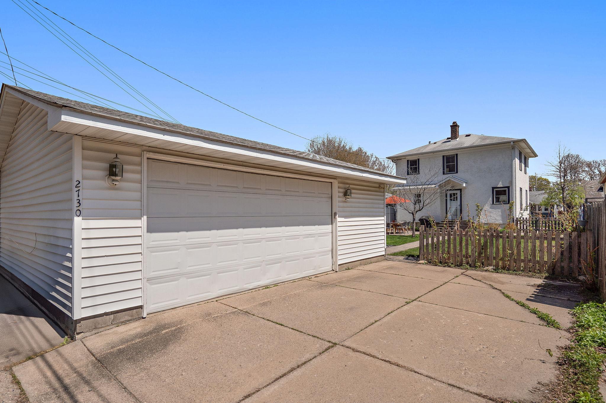 Two-car garage plus additional storage for all your yard/garden toys