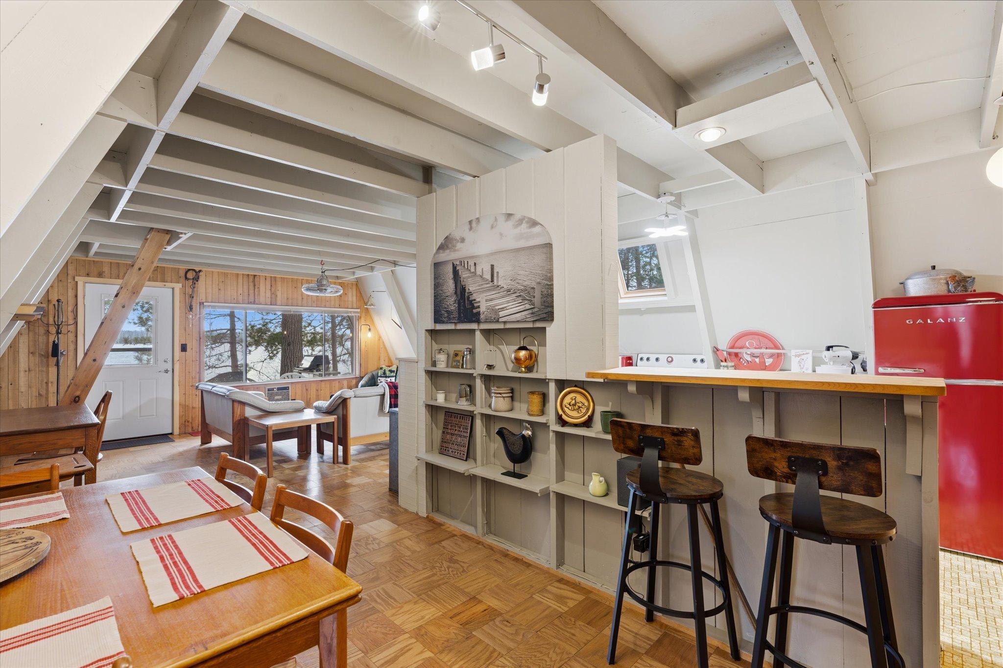 A-frame - dining and storage/display