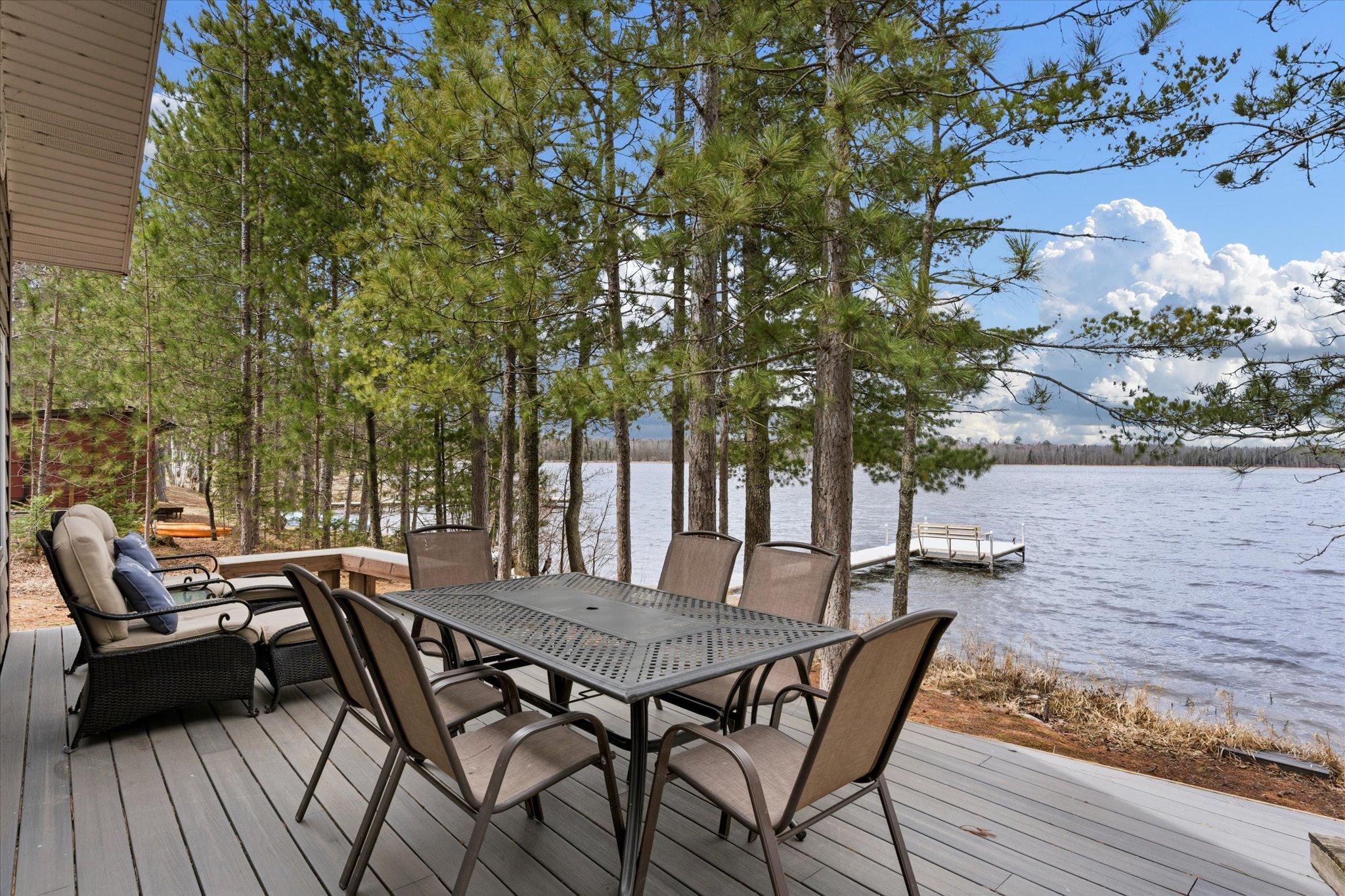 Cabin 1 - composite deck looking out to lake
