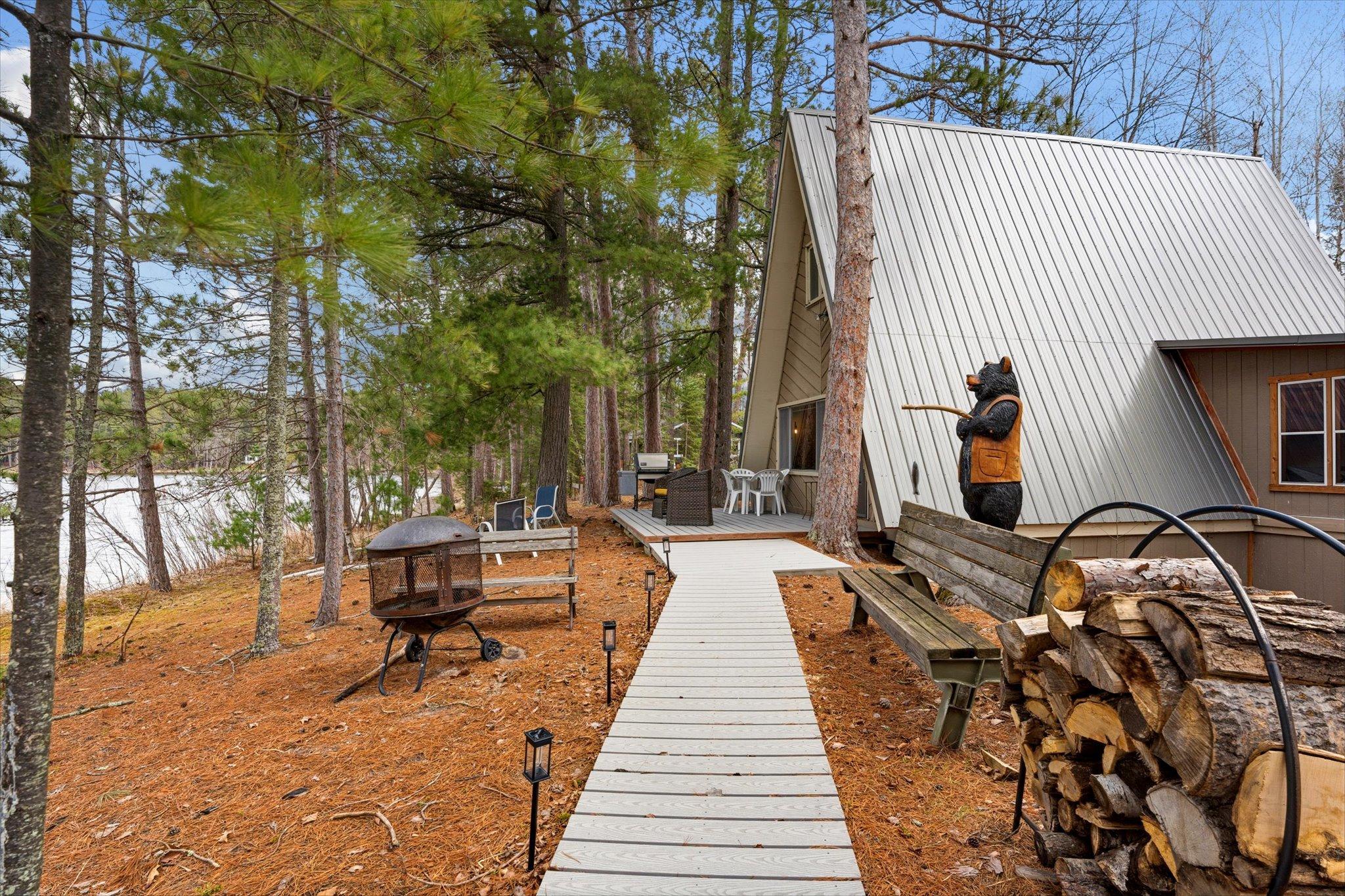 Composite boardwalk from Cabin 1 to A-frame cabin