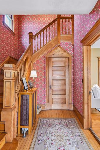 Five-panel doors throughout the main floor reflect the homeâs original quality and craftsmanship.