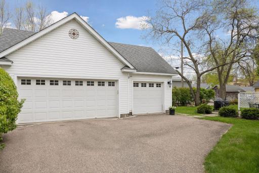Well-designed three-car garage maximizes functionality while preserving yard space