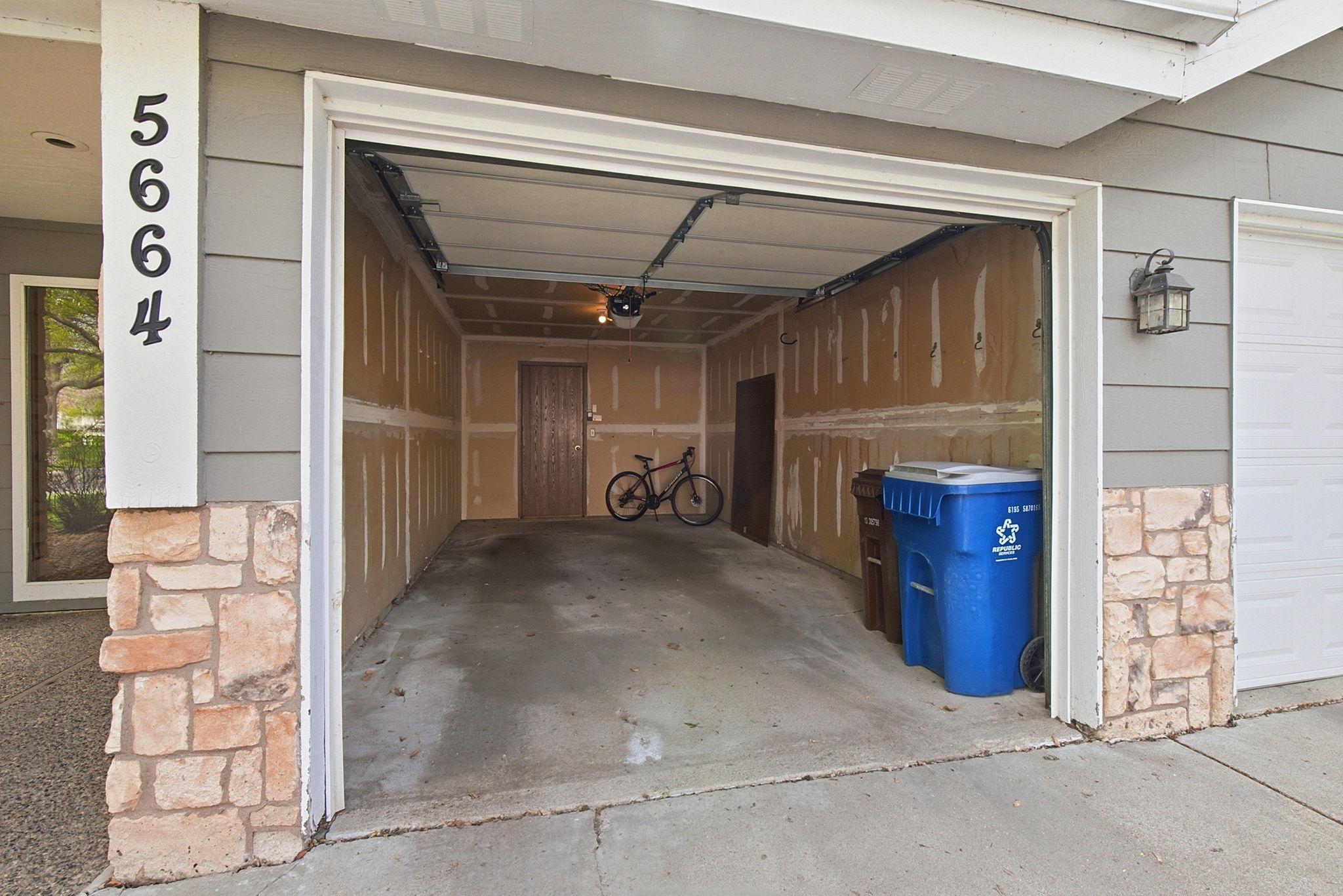 Extra deep garage.