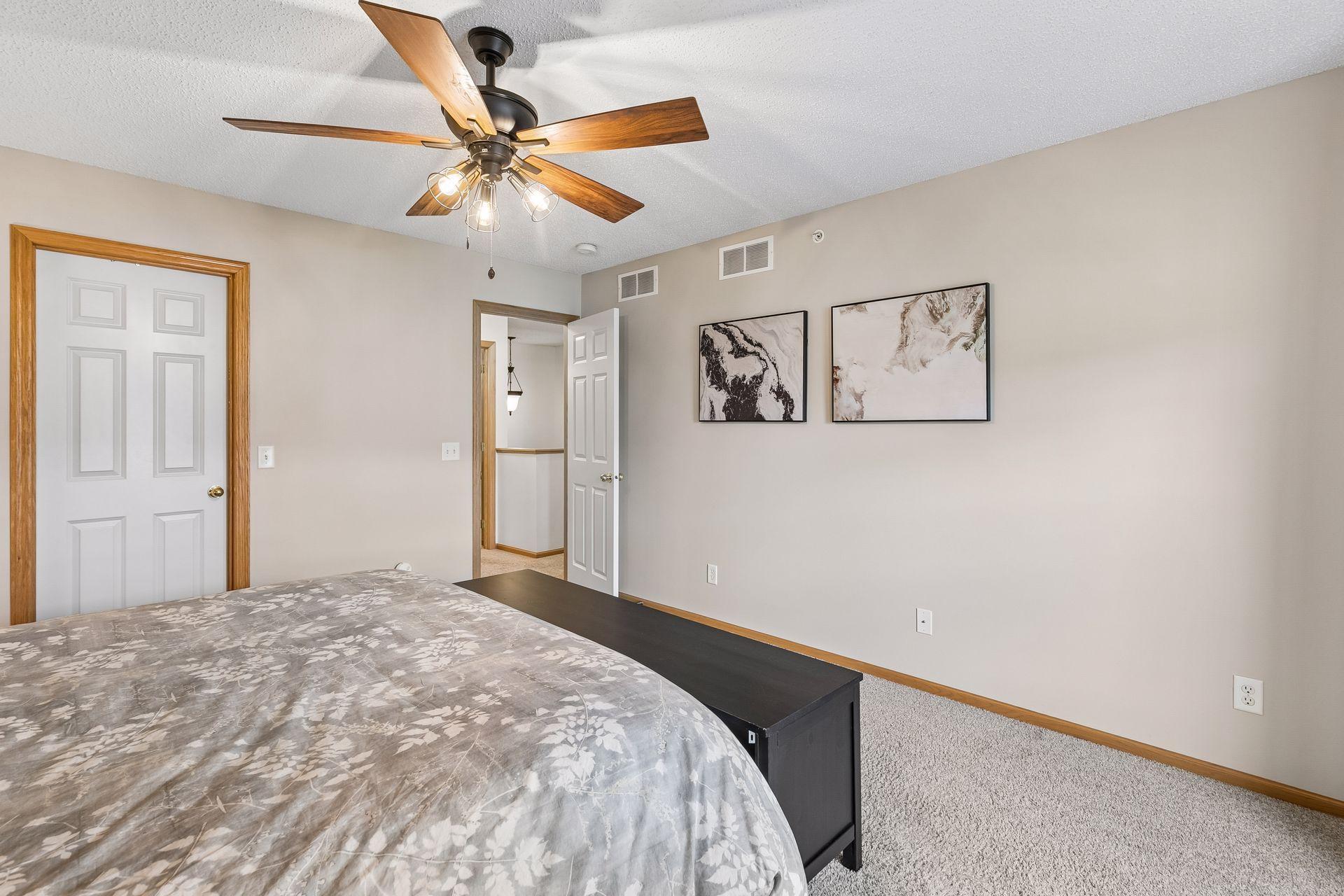 Primary bedroom which features a large walk-in-closet