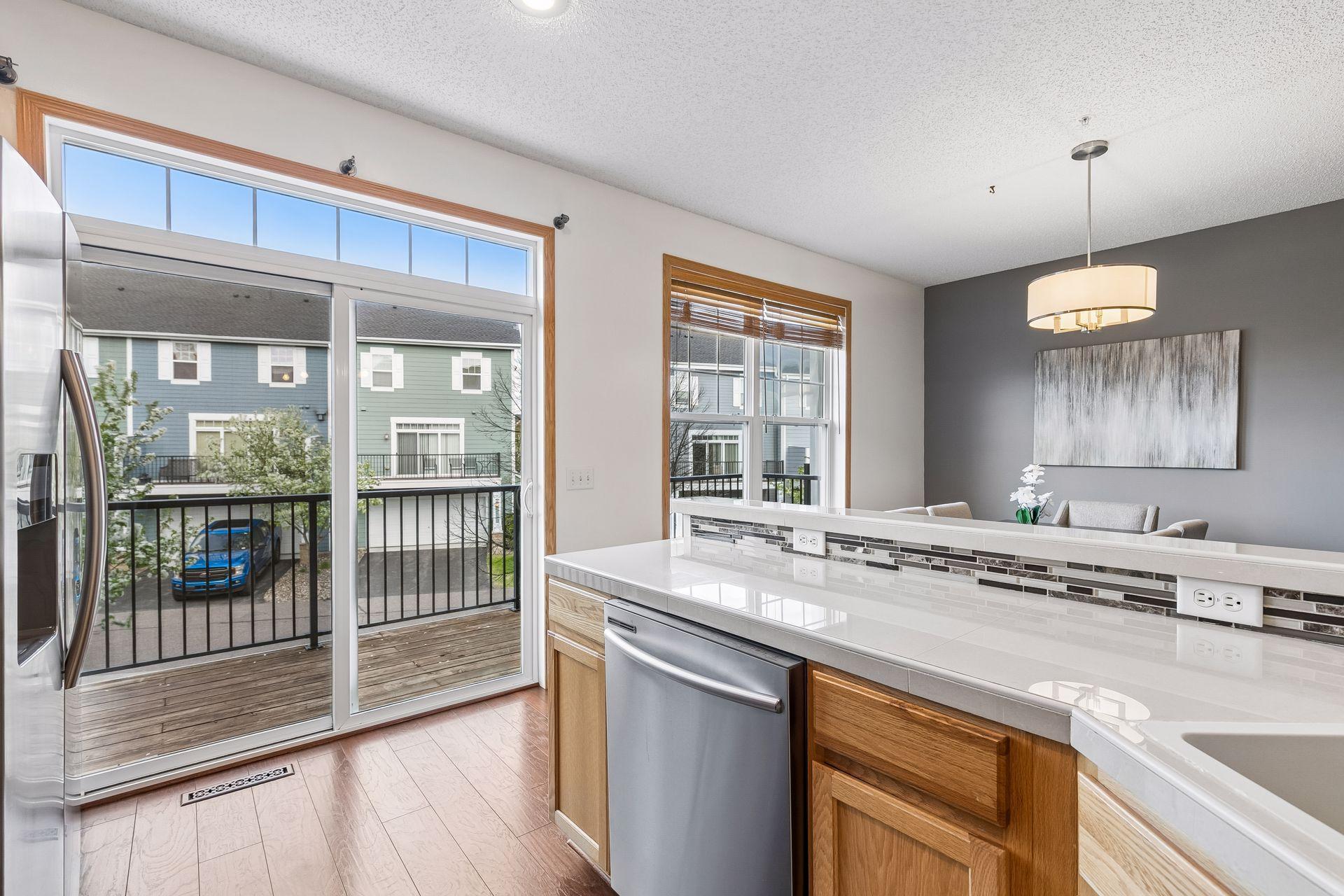 Convenient access to your deck just off the kitchen/dining areas.