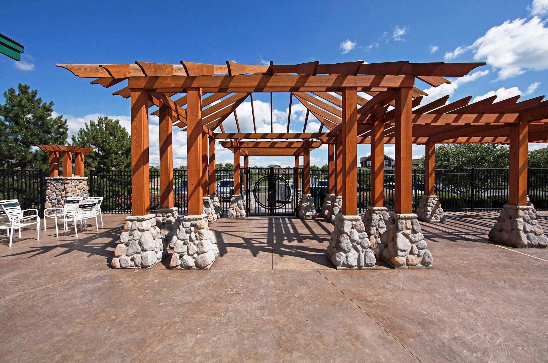 Amazing outdoor shared spaces located in Cobblestone Lake!