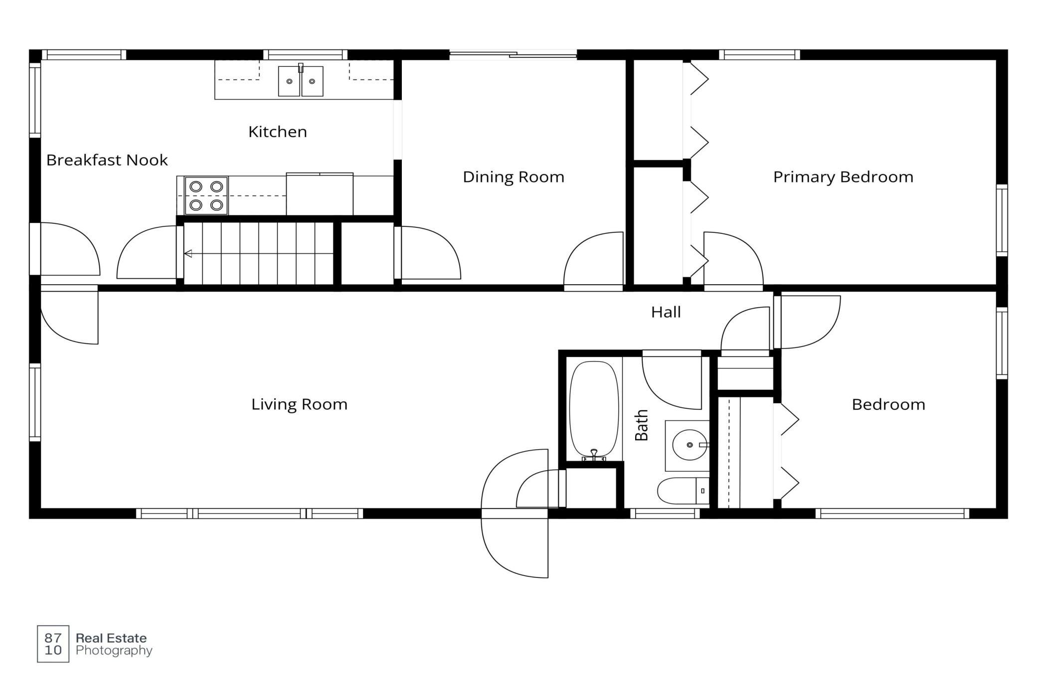 Main level floor plan.