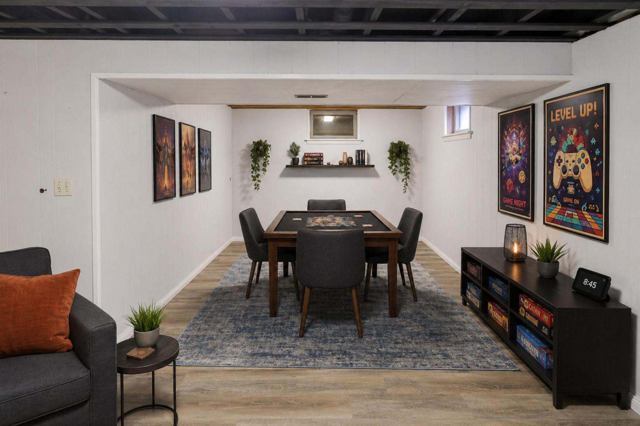So much space to you in the basement! Great area if you wanted to make a 4th bedroom or used as a game room.