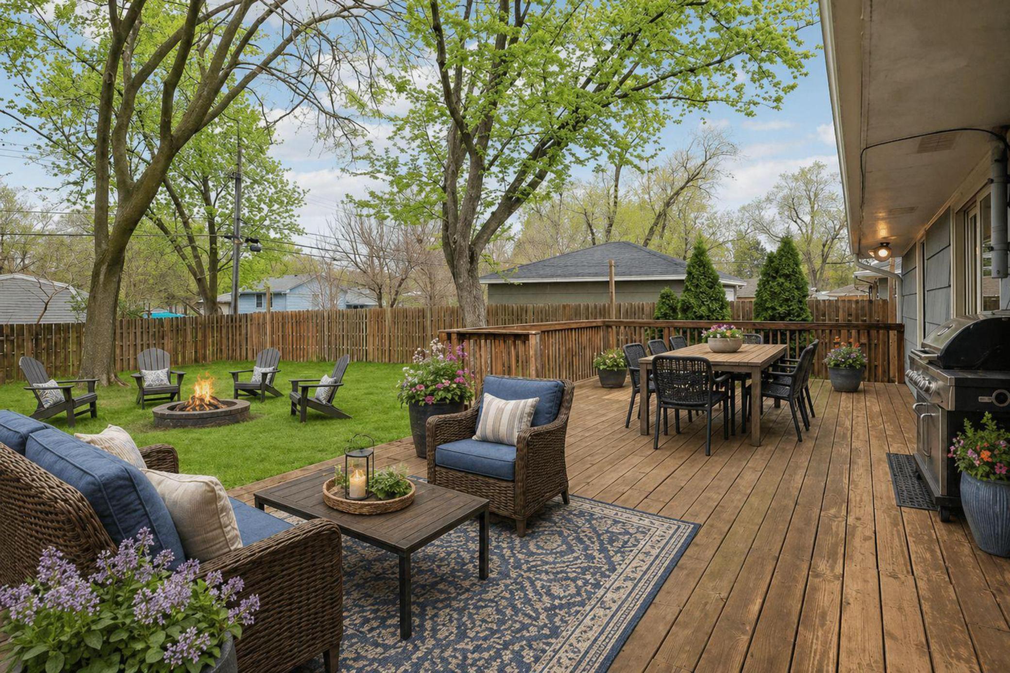 Love to entertain and be outside? Invite all your friends and family. Room for everyone!