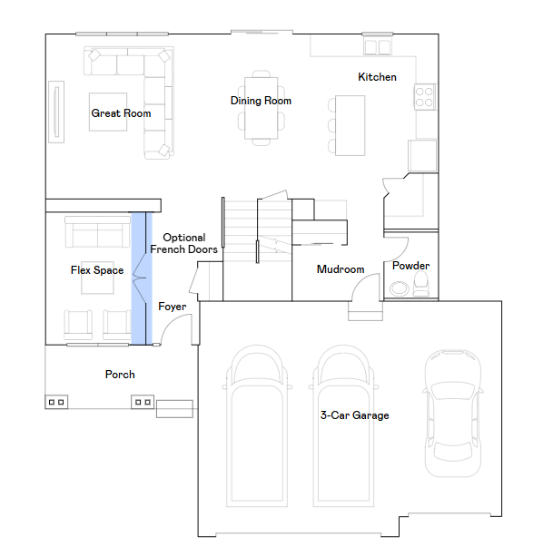 Bristol main level floorplan