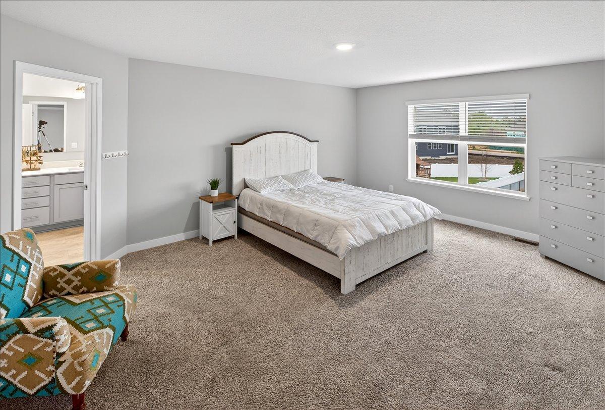Spacious primary bedroom