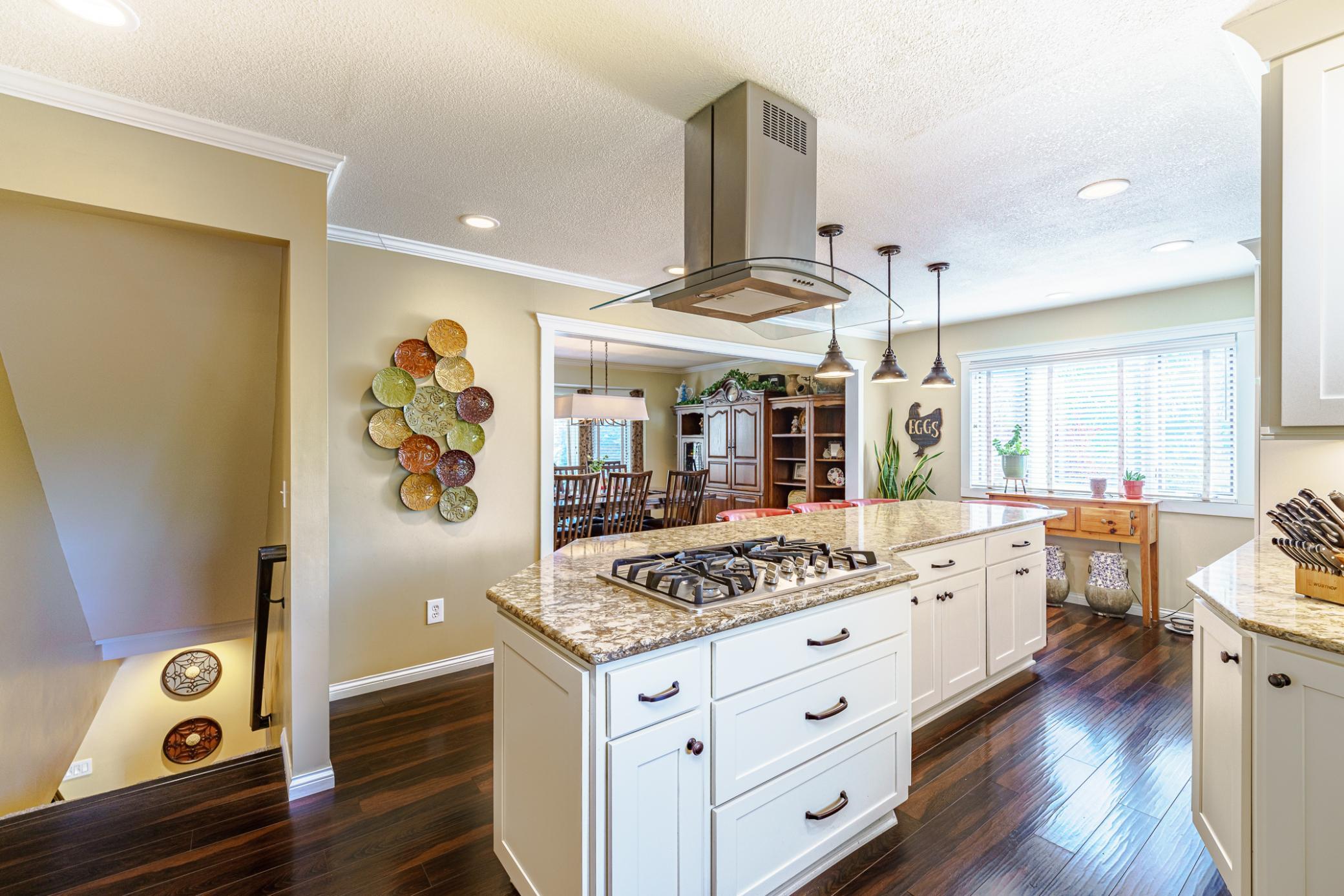 Deep storage drawers and roll-out cabinets provide lots of storage options.