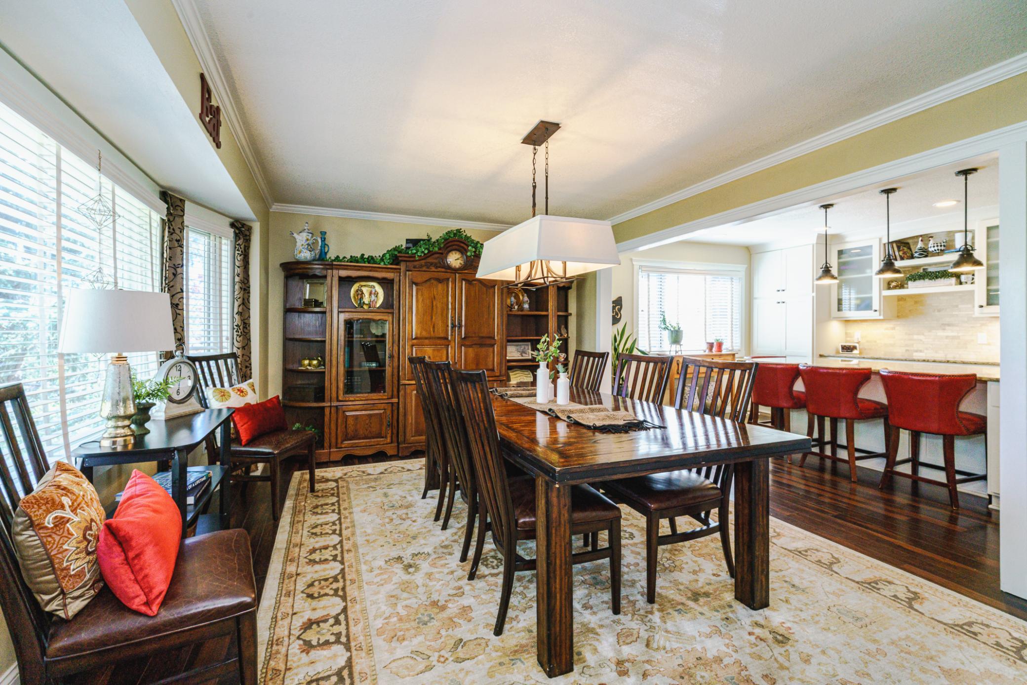 The dining room wall hutch unit may be available to stay.