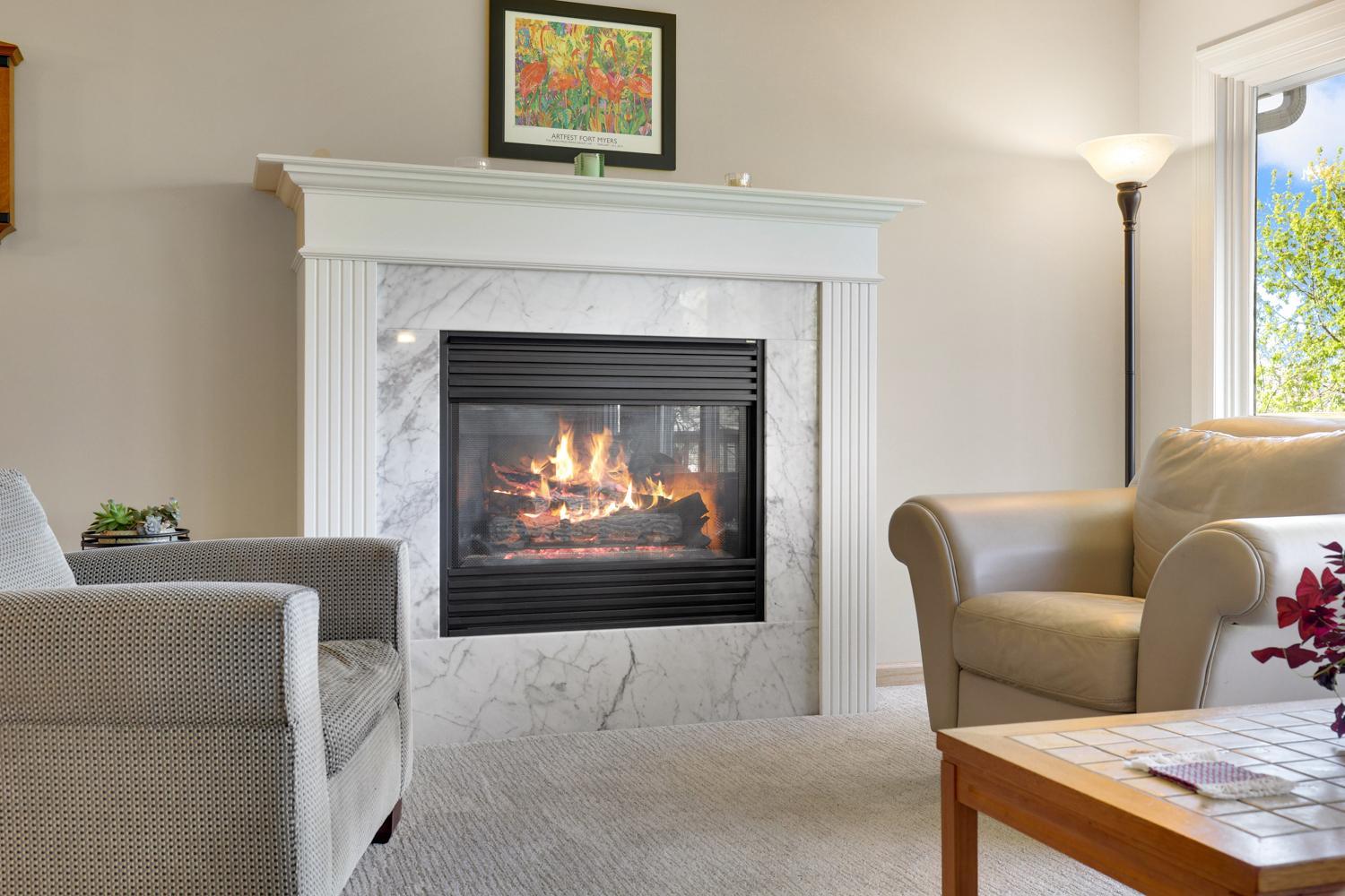Gas Fireplace in Living Room