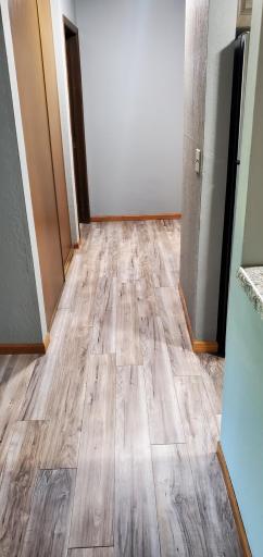 Vinyl plank flooring.