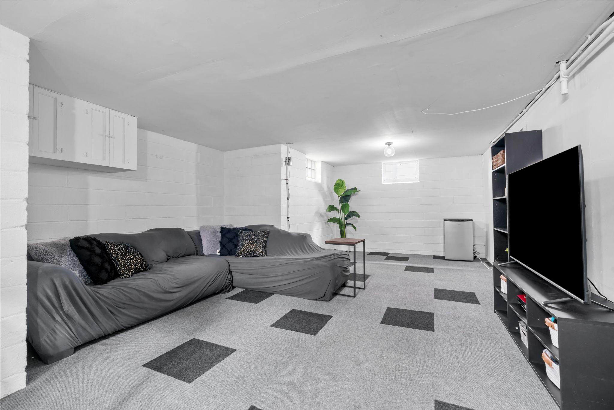 Lower level provides additional living space, perfect for family room or workout space!