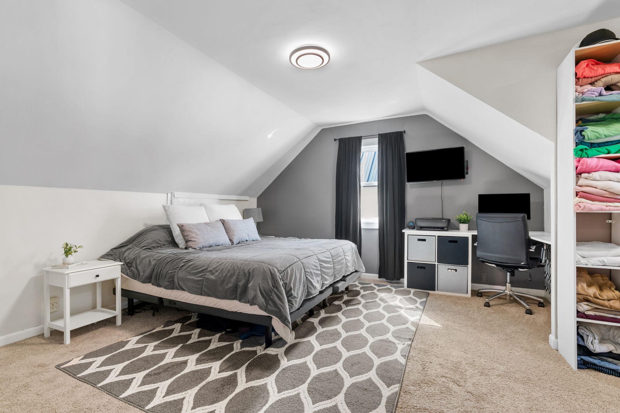 Huge upper level bedrooms, each with a walk-in closet
