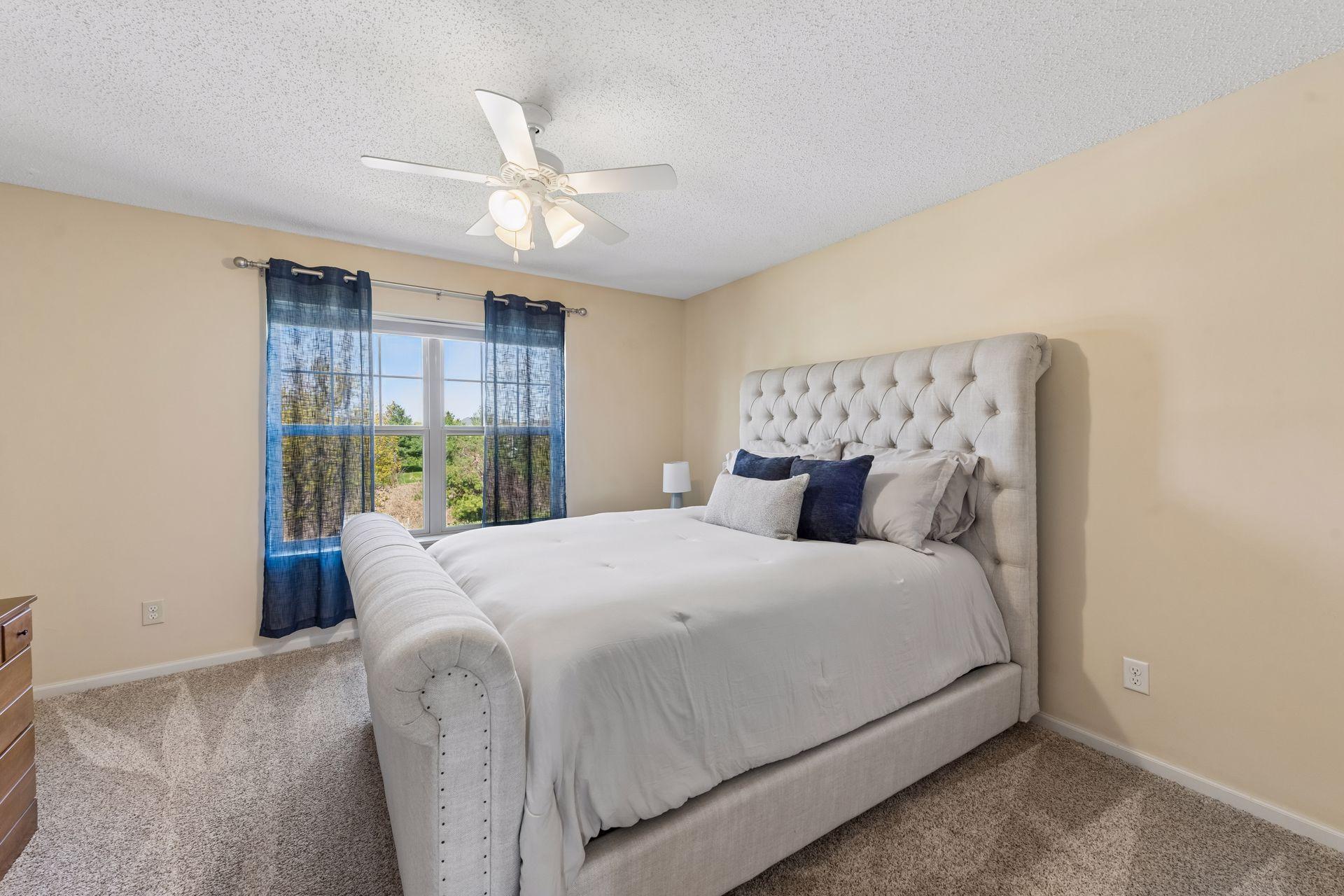 The fourth bedroom on this level has a ceiling fan and reach-in closet.