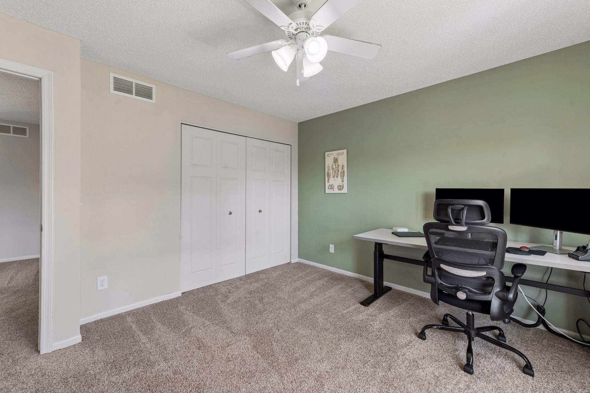 This is another view of the third bedroom. The unfinished lower level has a rough-in for another bathroom so this home could easily become a 5 bedroom and 4 bath home!