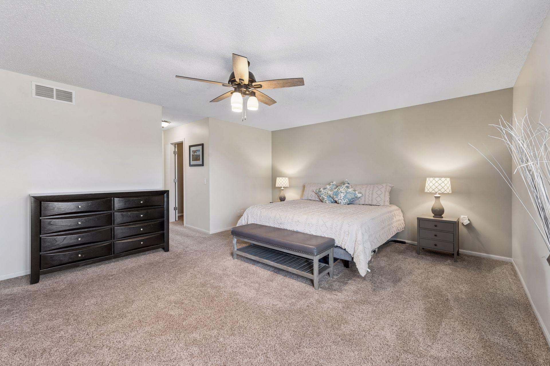 The home has neutral walls and flooring throughout and is move-in ready.