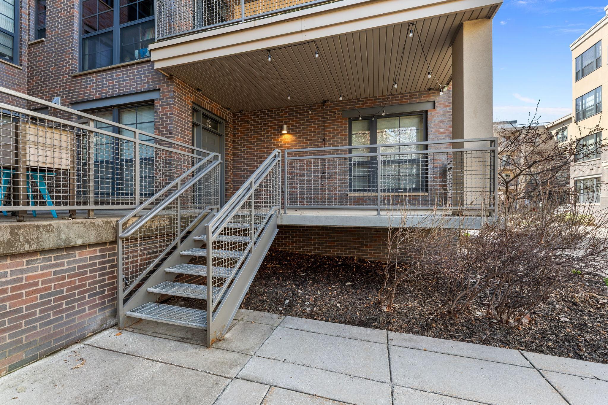 Exterior entrance and private patio