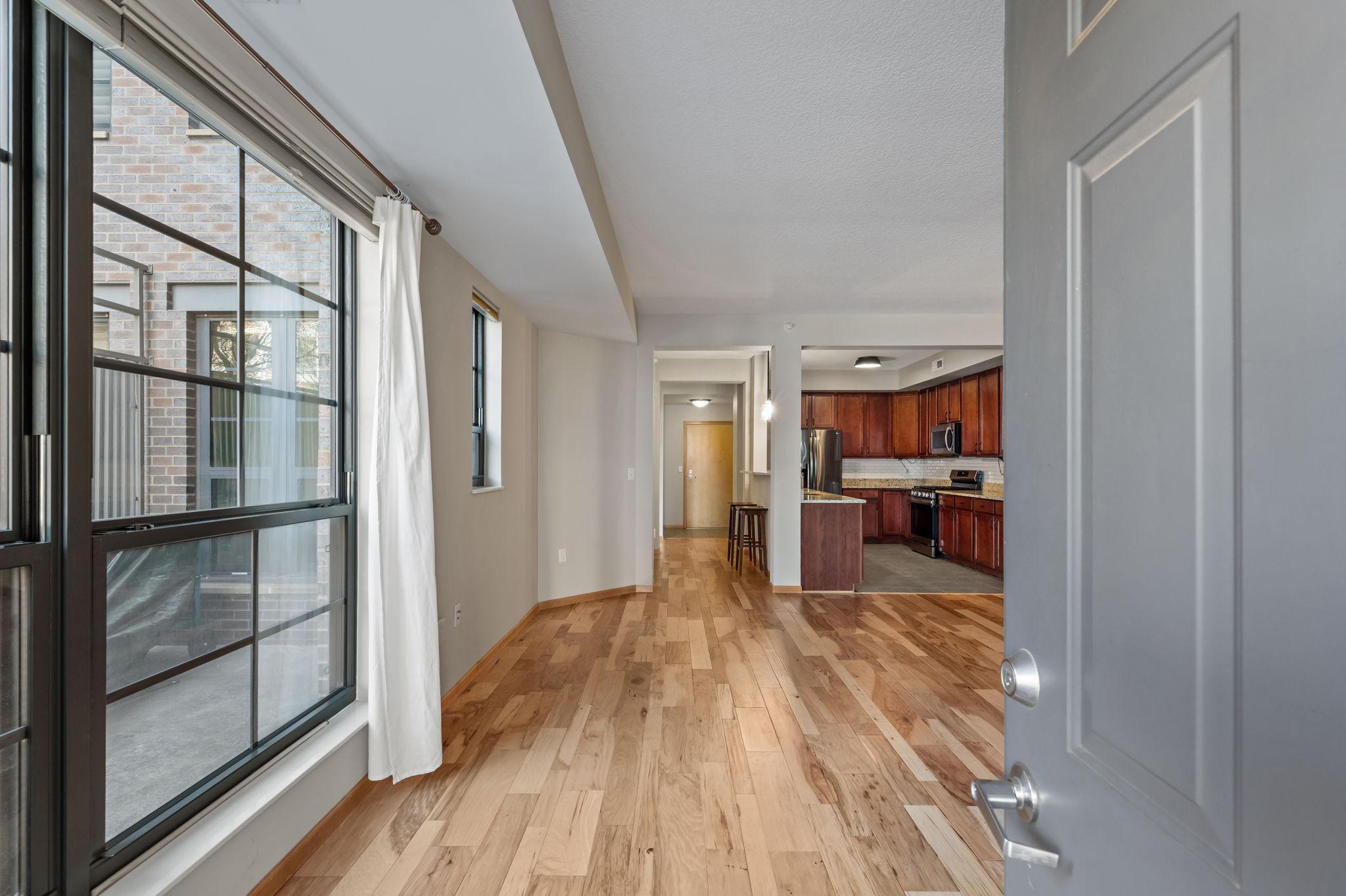 Spacious unit with large windows