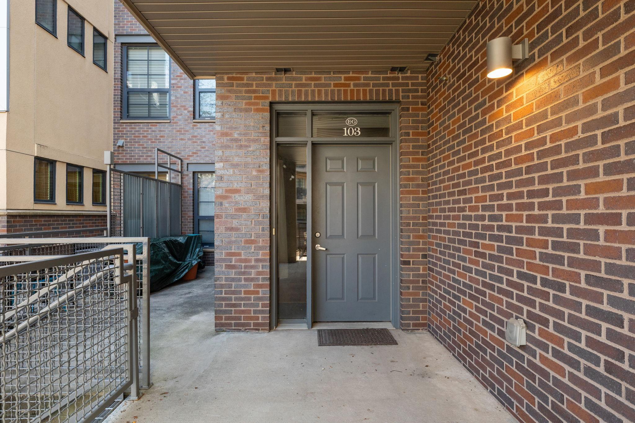 Door entrance from exterior