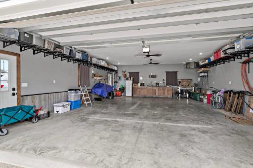 Heated garage with storage and hot/cold running water. Bring your TV and you are set
