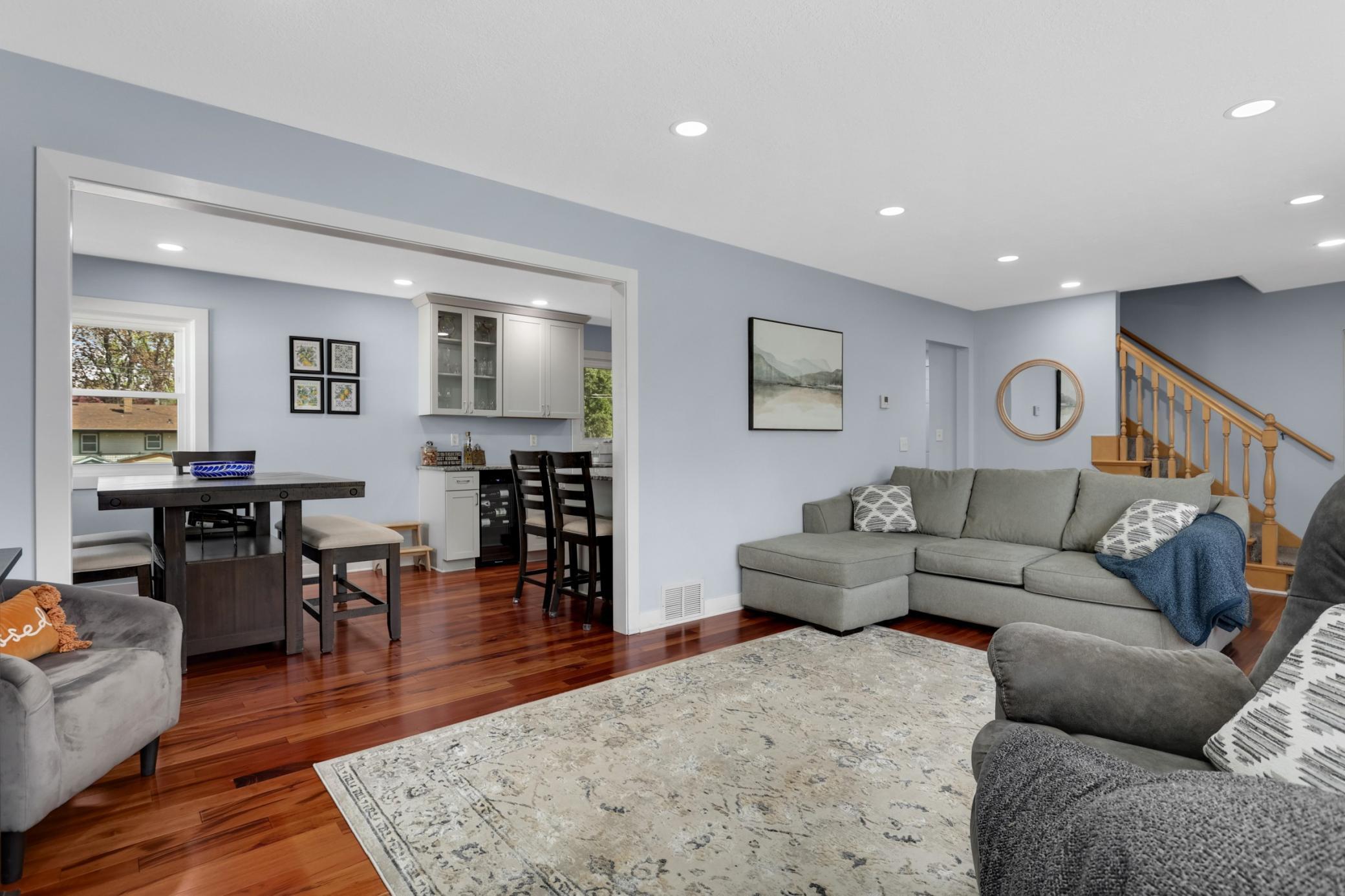 The open floor plan is what these owners loved about their main living space!