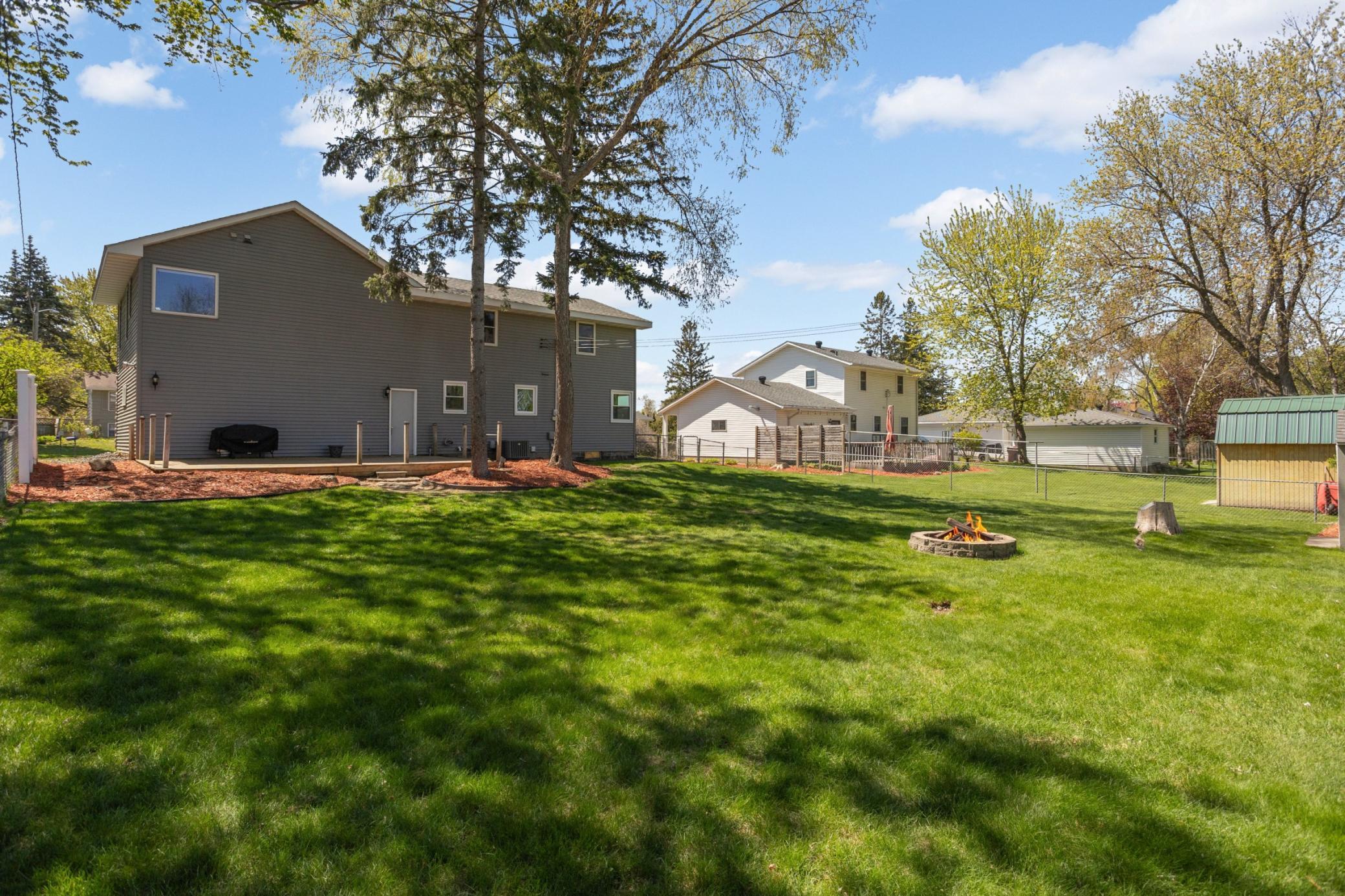 Plenty of shade and sun in this large backyard!