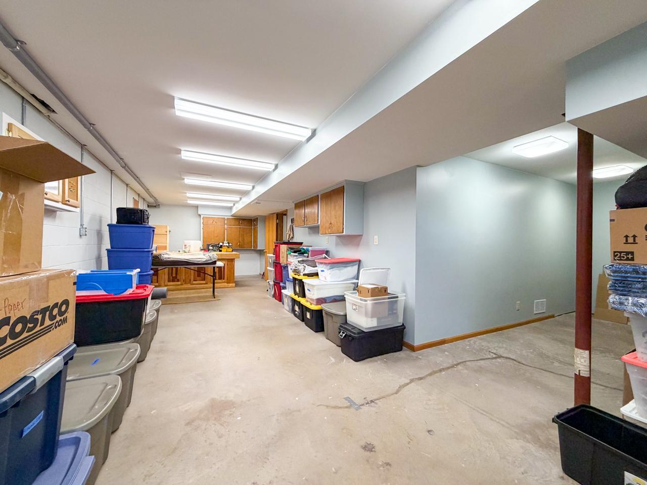 Lower level workshop space