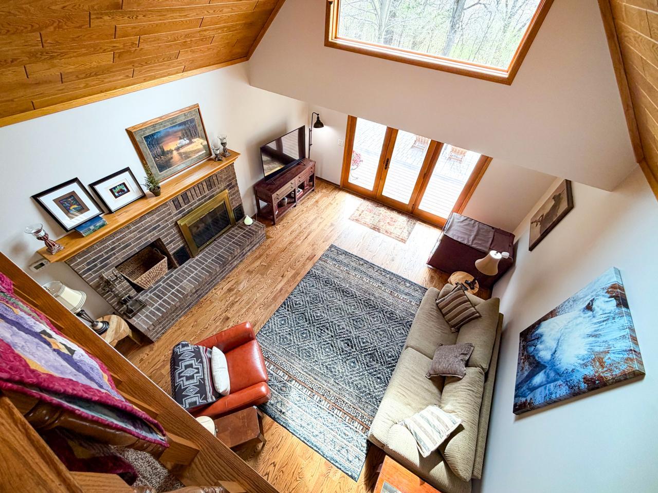 View from the upper level