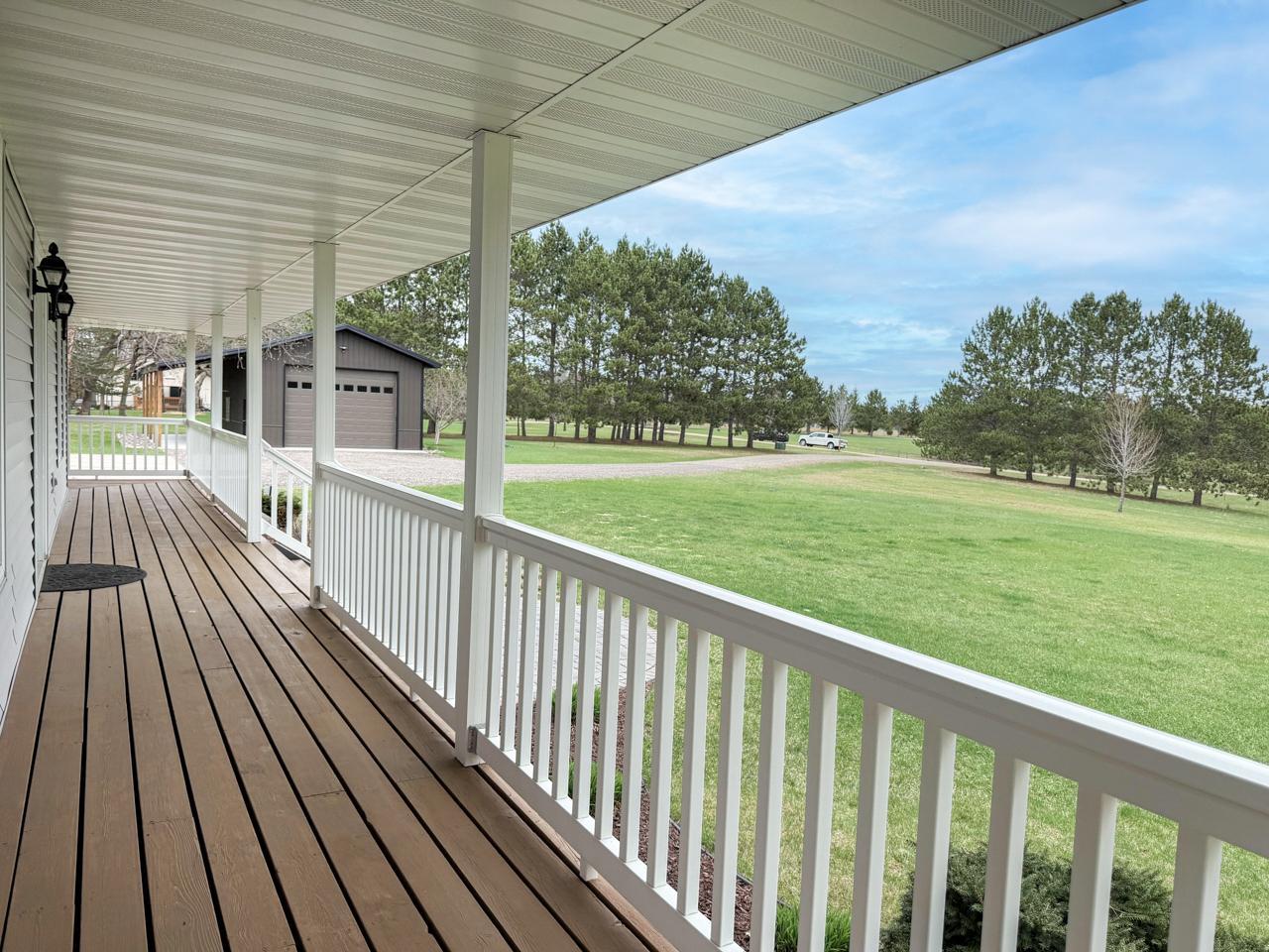 View from the front facing covered porch