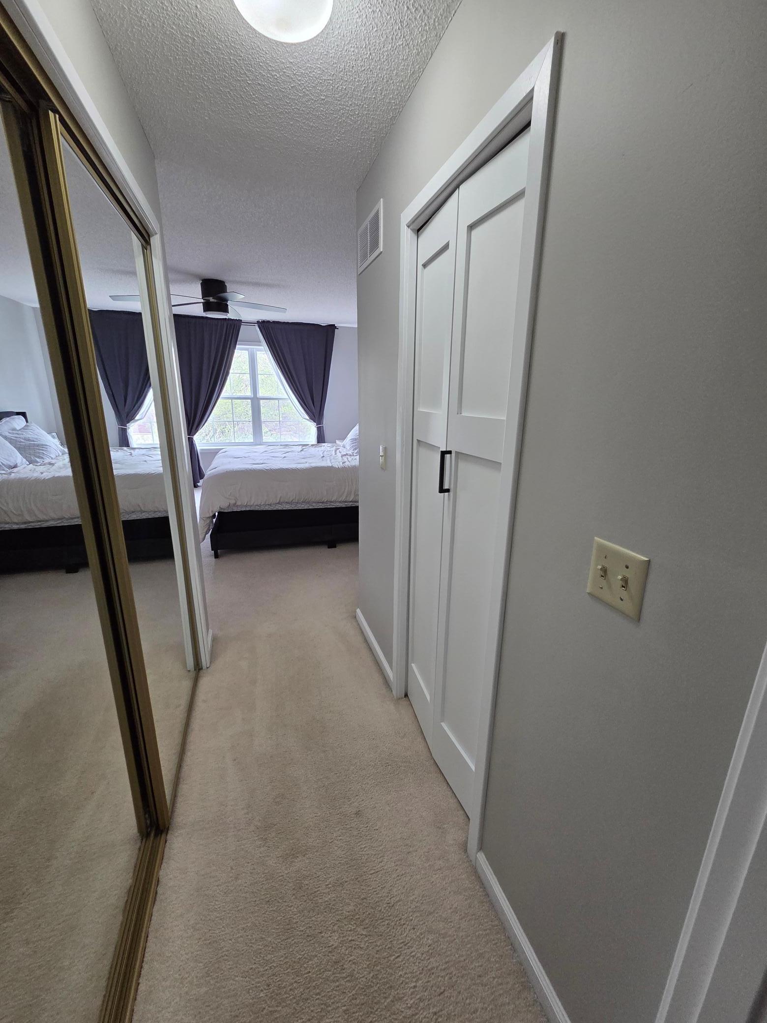 floor to ceiling mirrored closet door