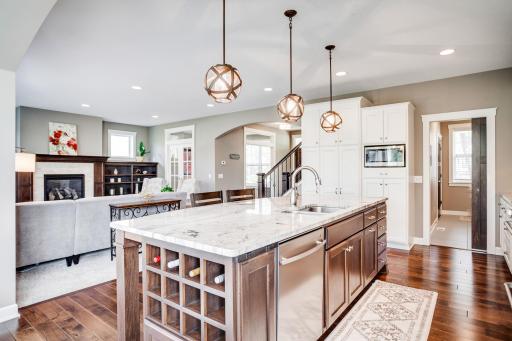 A pocket door off the kitchen opens to a fabulous mudroom.