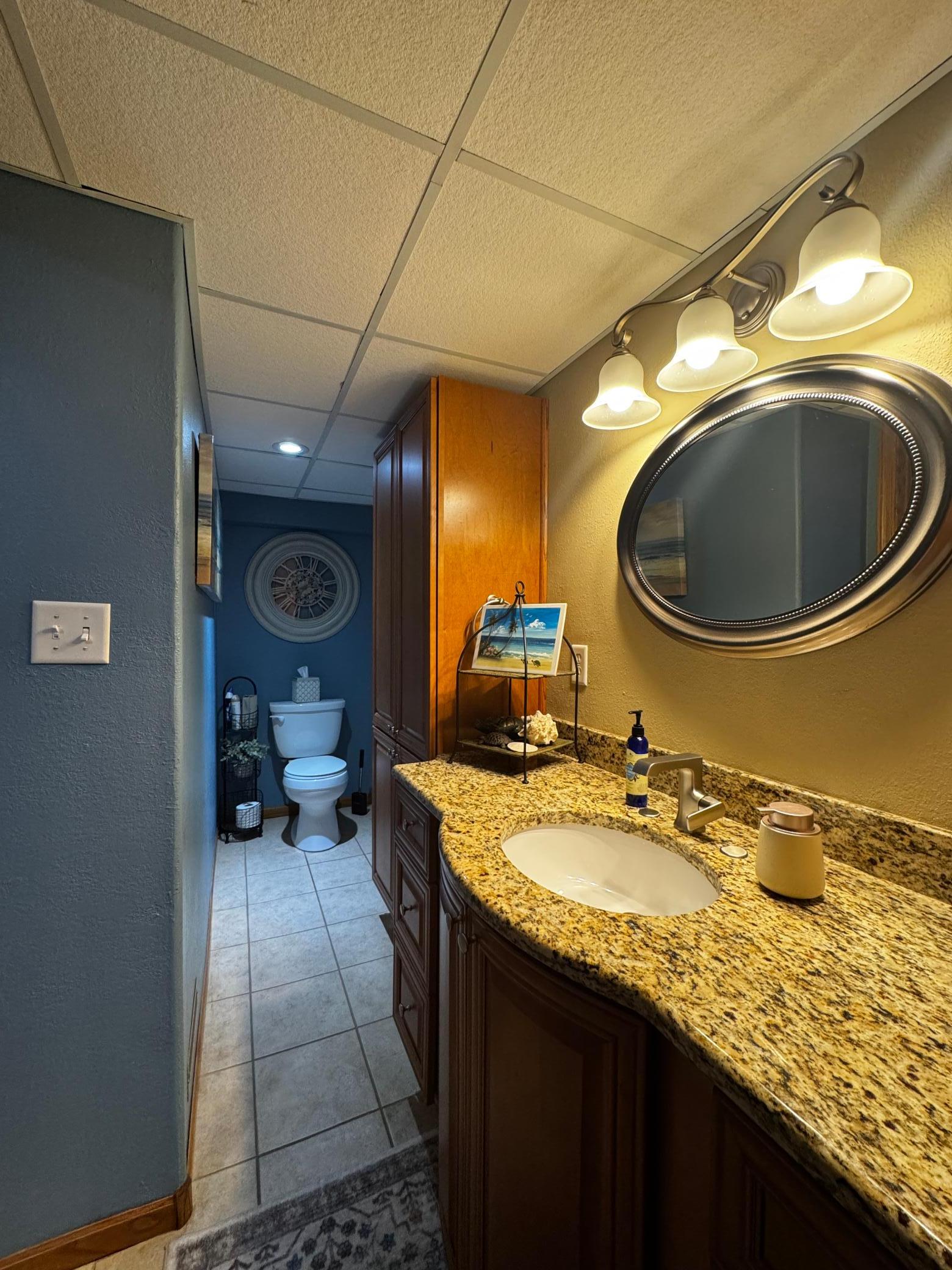 Lower level full bathroom.
