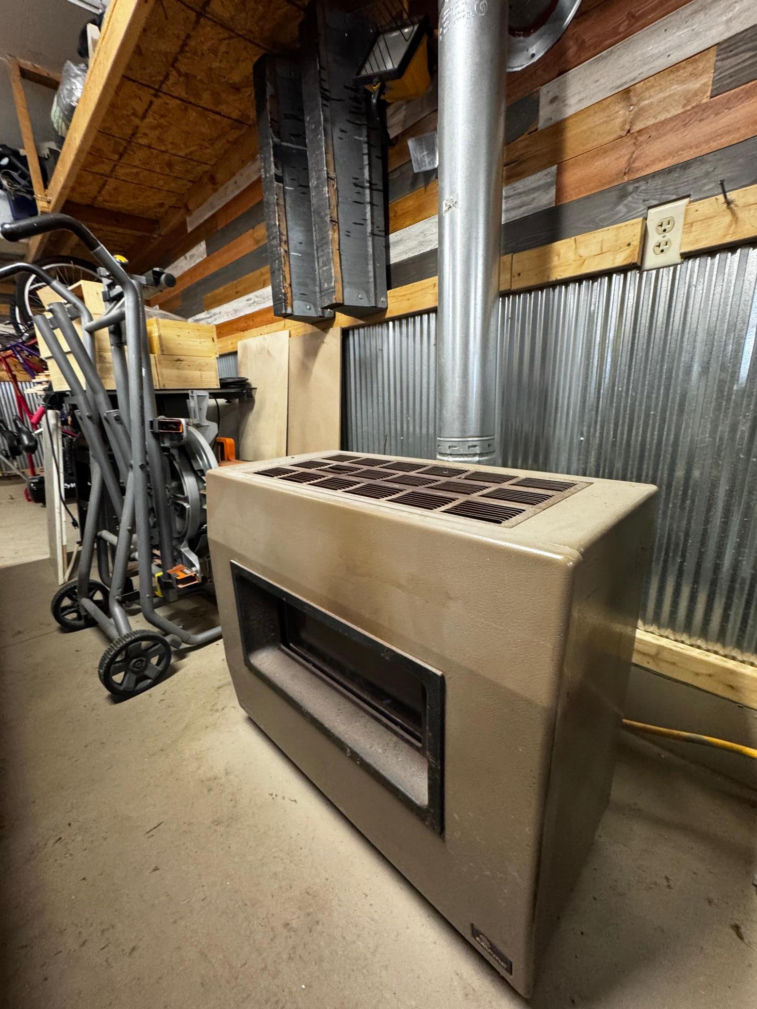 Detached garage furnace