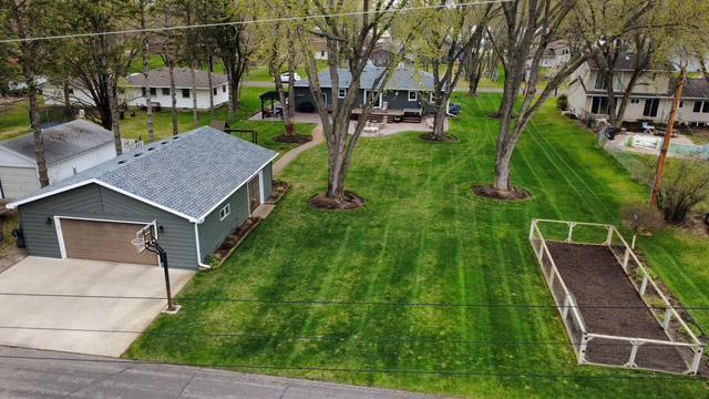 Approximately half an acre lot.
