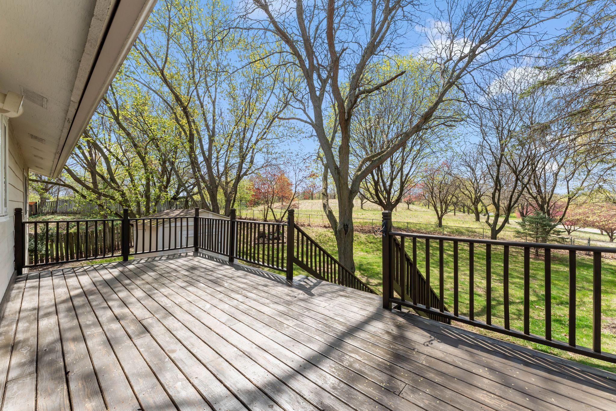 Enjoy the view from the deck and large fully fenced backyard