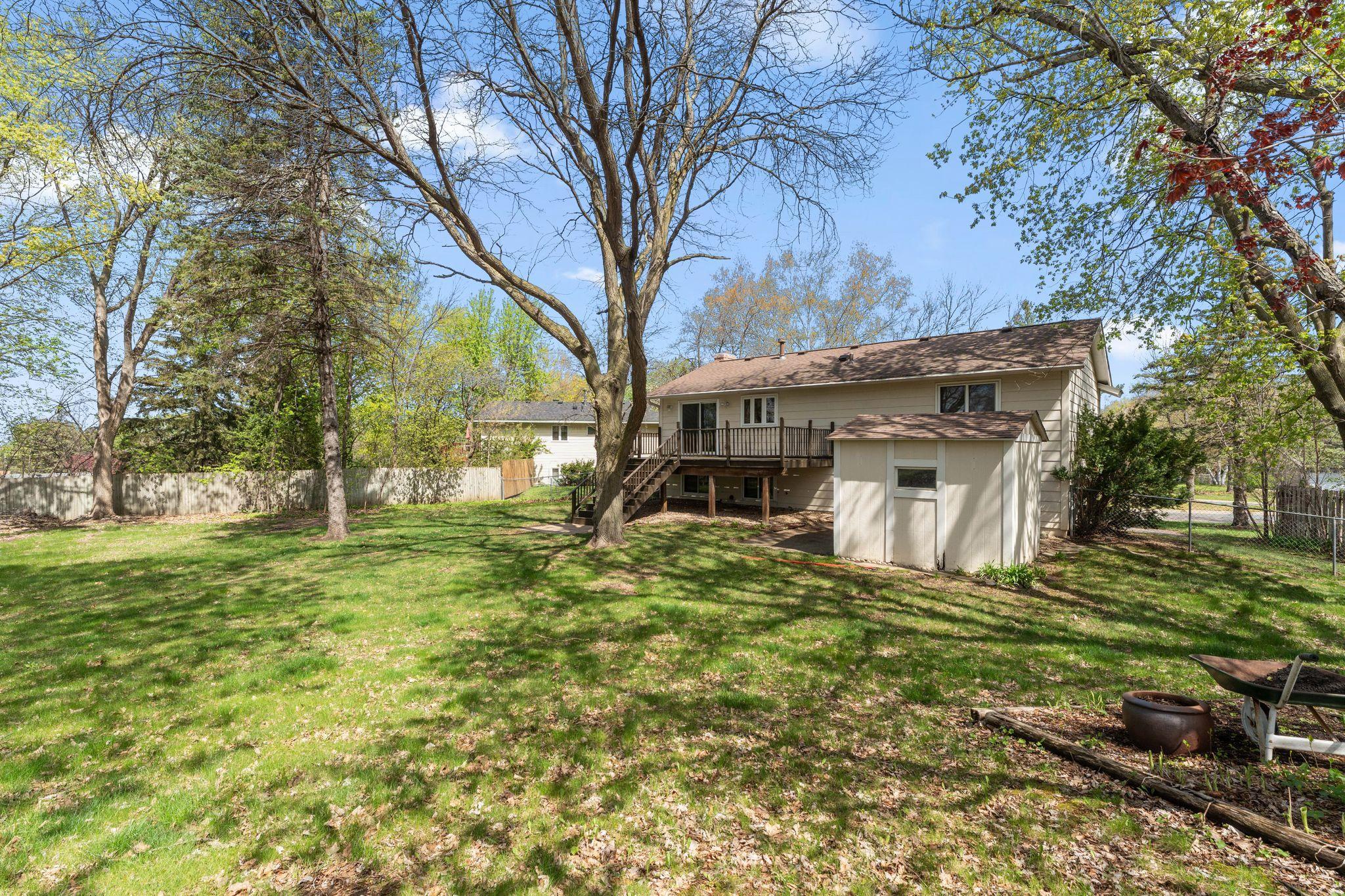 Enjoy summer in the large backyard