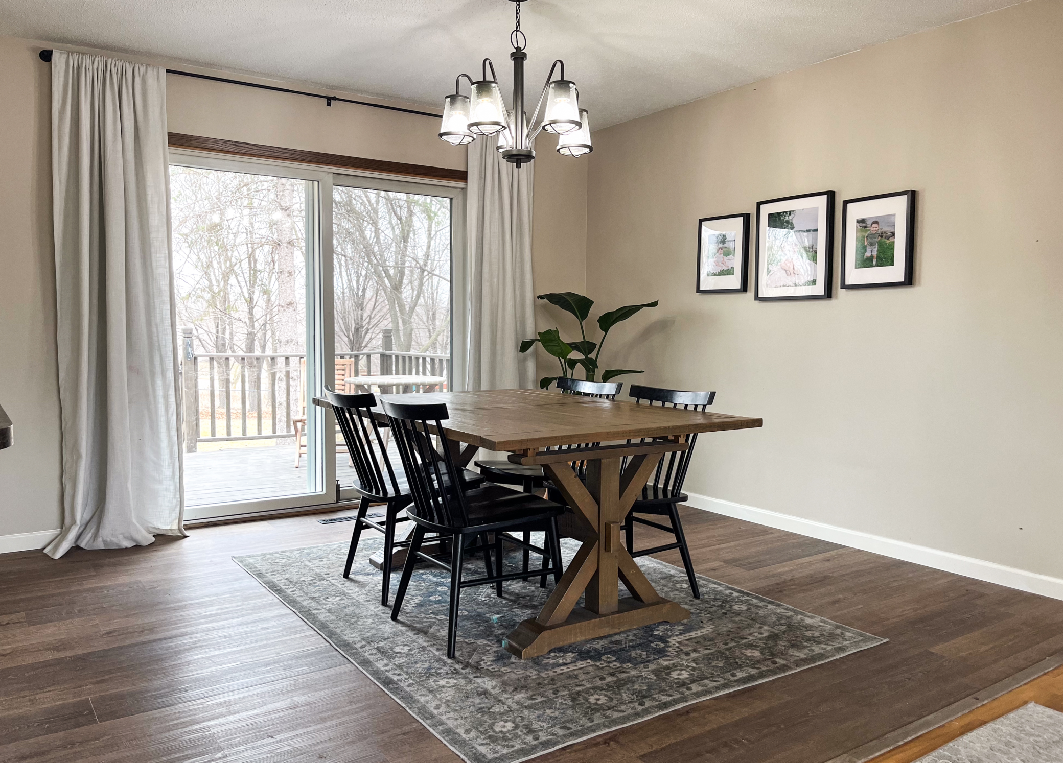 Dining area with access to deck