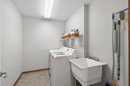 Laundry Room on Main Level with Utility Sink