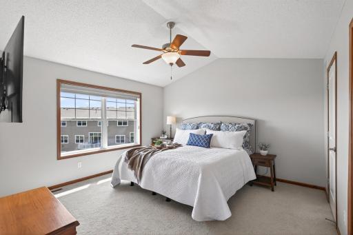 Primary Bedroom with Vaulted Ceiling