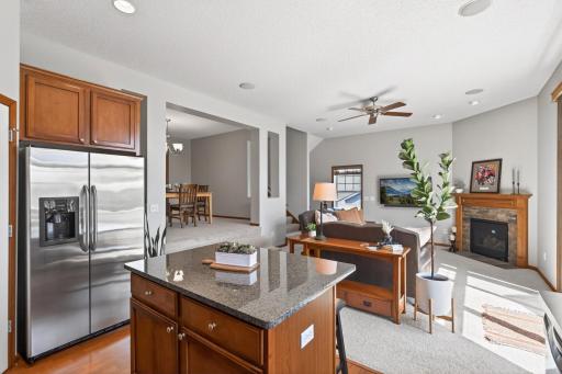 Kitchen with Center Island and Stainless Steel Appliances